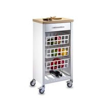 carrito de cocina kara blanco con cajon 3 cestas y encimera efecto maderaolmo