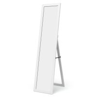 costway espejo de cuerpo entero montado a la pared con estructura de madera para dormitorio salon entrada blanco 37 x 50 x 155 cm