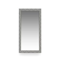 espejo rectangular en poliestireno plateado y negro 142x62x2 cm