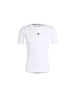 camiseta de fitness adidas techfit compression training hombre blanco