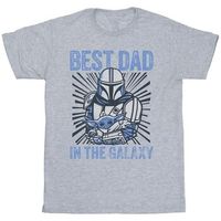 disney camiseta mandalorian best dad galaxy para hombre