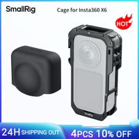 carcasa smallrig x6 para insta360 x6 con tapa de lente de silicona espuma reductora de ruido del viento y montura de liberacion rapida con orificio de 14-20 -6965