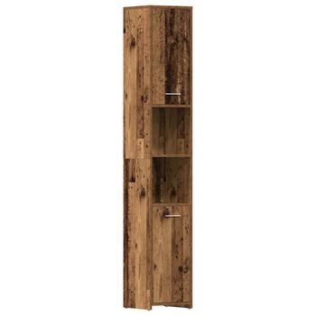 Armario De Baño Madera De Ingeniería Envejecida 30x30x183,5 Cm Vidaxl
