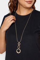 collar dorado colgante de eslabones strass