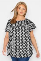 top estampado con volantes en hombros mujer curvy y tallas grandes yours