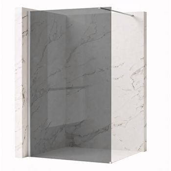 Pared De La Ducha Rea Flexi Grey Chrome 80