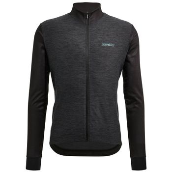 Santini Colore Puro Thermal Jersey - S - Black