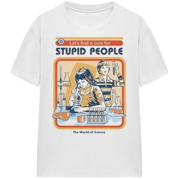 Steven Rhodes Camiseta Let's Find A Cure For Stupid People para mujer