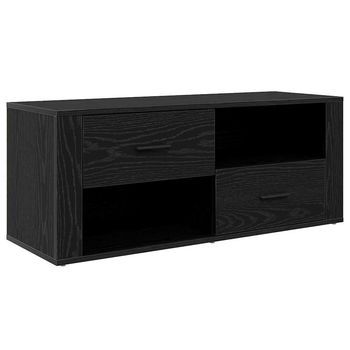 Mueble De Tv | Mueble De Salón | Gabinete De Tv Con Cajón Roble Negro 100 X 35 X 40 Cm