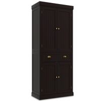 costway armario independiente con estantes ajustables gabinetes de 2 puertas y cajon para sala de estar comedor y pasillo 76 x 40 x 183 cm