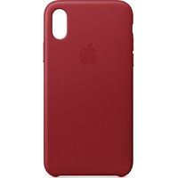 apple iphone x leather case - red red