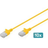 cable de red digitus cat6 uutp slim patch 10x1m amarillo