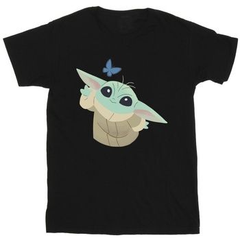 Disney Tops y Camisetas The Mandalorian Butterfly Catching para niño