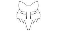 pegatinas troqueladas fox head 6 4 cm blanco