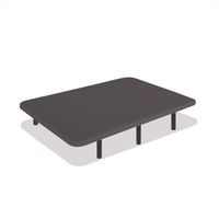 base tapizada 80 x 180 cm tejido 3d gris estructura 40x30mm patas 25 cm