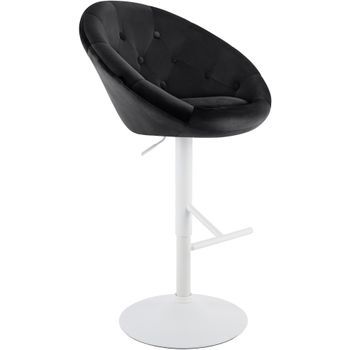 Taburete De Bar London De Terciopelo Negro 57x65x66 Cm Clp