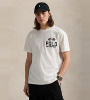 polo ralph lauren para hombre 710972611001 camiseta de punto flameado classic fit blanco xl casual algodon manga corta