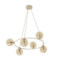 lampara colgante ibar ambar 6 luces