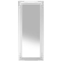 espejo de pared blanco con marco decorativo estilo frances clasico vars