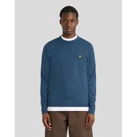 lyle  scott jersey kn2110vc merino crew-w329 aegean bleu para hombre