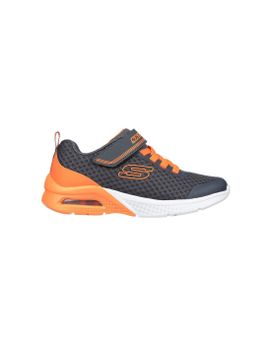 Zapatillas Skechers Microspec Max - Gorvix Gris Naranja Niño