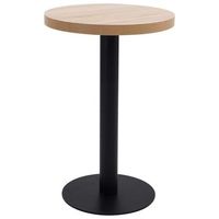 mesa de bistro mdf marron claro 50 cm vidaxl