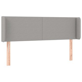Cabecero Cama | Panel De Cabecera De Tela Gris Claro 147x16x78/88 Cm