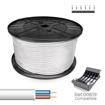 Cable Eléctrico Multi-conductor Sediles Blanco 2 X 1 Mm 300 M H05vv-f