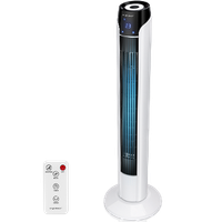 aigostar zico - ventilador de torre con mando 50w oscilante 70 ventilador silencioso temporizador hasta 15 horas pantalla led 3 velocidades y 3 modos de uso- 92cm de alto