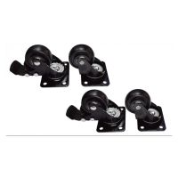 kit 4 ruedas phasak para rack de suelo con freno