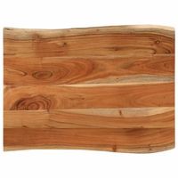 tablero de mesa rectangular borde natural acacia 90x60x25 cm vidaxl