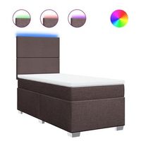 cama tapizada 200x80x1505 cm tejido - marron