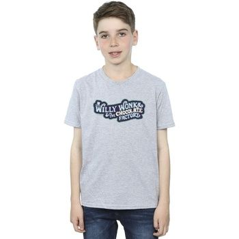 Willy Wonka Tops y Camisetas Chocolate Factory Logo para niño