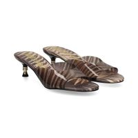 just cavalli sandalias con tacon mujer - beige talla 38