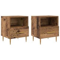 mesita de noche 2 uds madera vieja 40 x 35 x 475 cm vidaxl