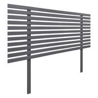 cabecero de madera reciclada dm estilo japones con patas 95x115cm camas 95 - gris solido