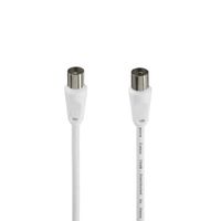 hama entry cable coaxial de antena machohembra - longitud 15m - apantallamiento 75db - impedancia 75ohm - color blanco