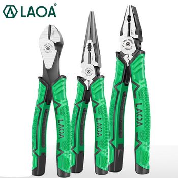LAOA, 1 pieza, alicates combinados profesionales de ahorro de fuerza excéntrica CRV, alicates de punta larga para electricista Diagonal de 7 pulgadas, Ha para el hogar
