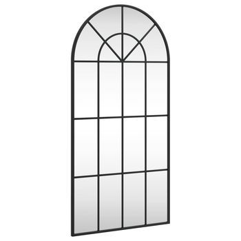 Espejo De Pared Arco De Hierro Negro 50x100 Cm Vidaxl