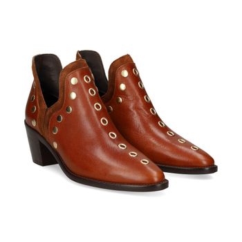 Alpe Botines Con Tacón Mujer - Marrón Talla 40