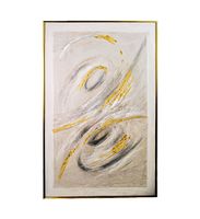 cuadro al oleo de madera multicolor 80x120 cm