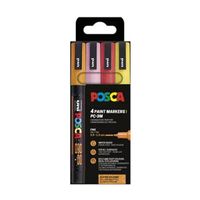 posca pc-3ml pack rotuladores con purpurina redondos de 09 a 13 mm 4 unidades