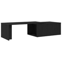 mesa de cafe  mesa de centro roble negro 150 x 50 x 35 cm madera de ingenieria