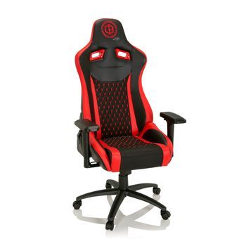 Silla Gaming / Silla De Oficina Gamebreaker Sx 04 Tela / Cuero Sintético Negro / Rojo Hjh Office
