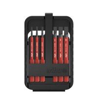 wiha juego de bits slimbit electric ranurados de 7 unid incl caja de slimbits 43152