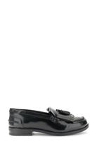 mocasines de piel envejecida con flecos black 41