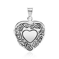 medallon corazon de plata 925 grabable