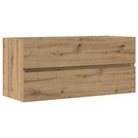 mueble de almacenaje  armario lavabo madera ingenieria roble artisan 100x385x45 cm