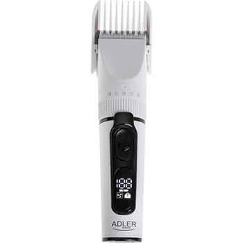 Adler Cortapelos Con Pantalla Lcd Ad 2839 Inalámbrico Número De Pasos De Longitud 6 Blanco/negro