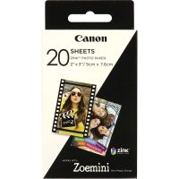 canon zp-2030 20 hojas de papel fotografico para impresora canon zoemini